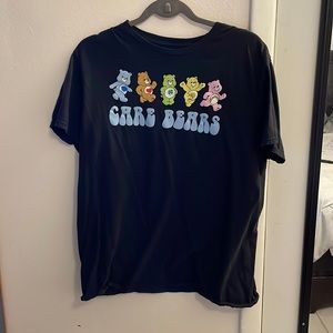 Care bear print black T-shirt
